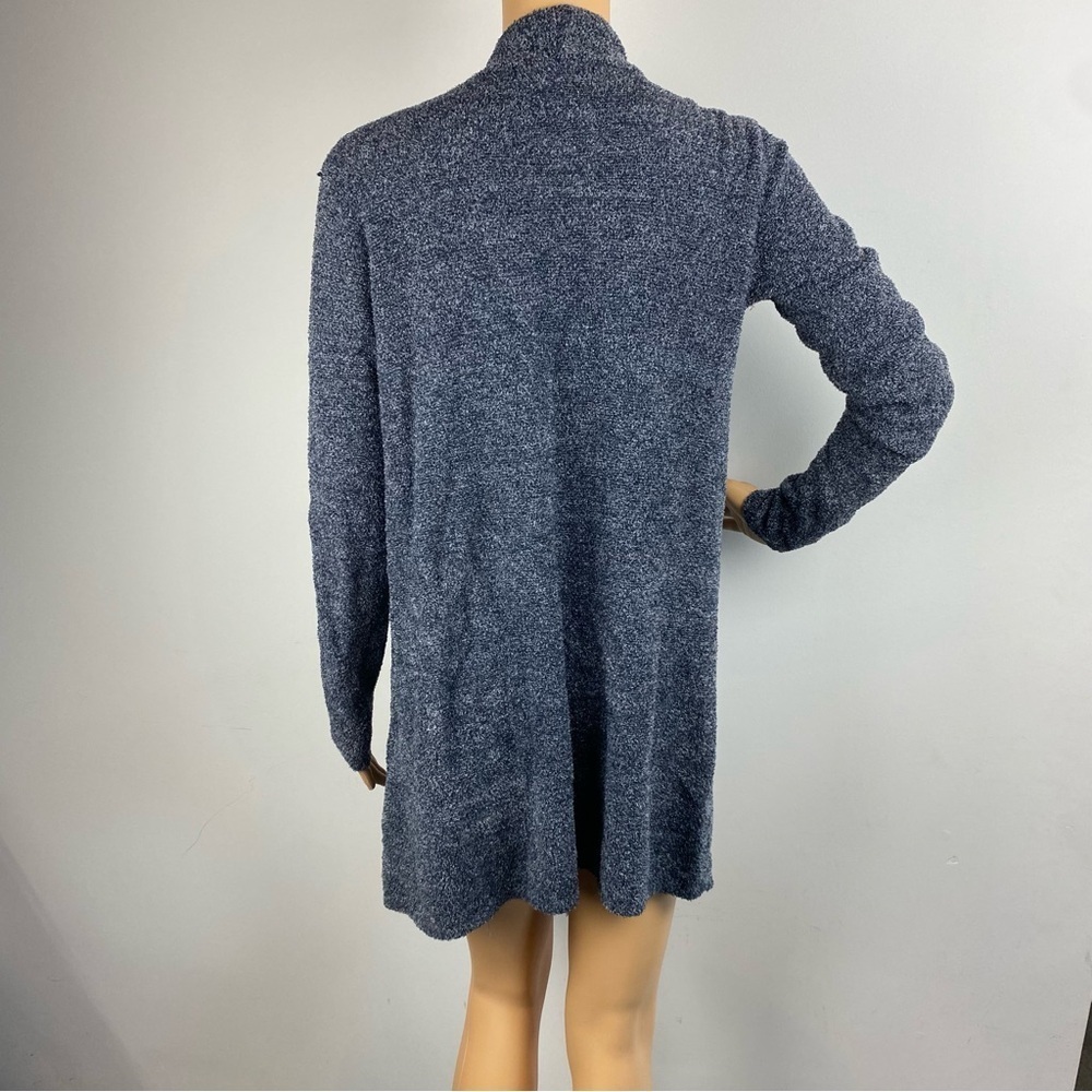 Barefoot Dreams Women S/M Blue Bamboo Chic Lite Knit Cardigan Open Front Sweater - Picture 3 of 8